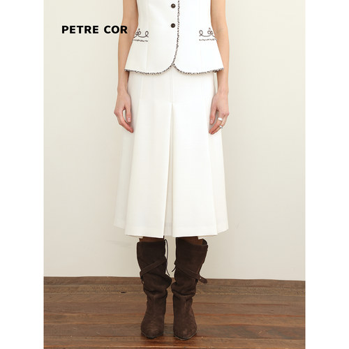 PETRECOR独立设计师官方店26秋冬 A型工字褶半裙