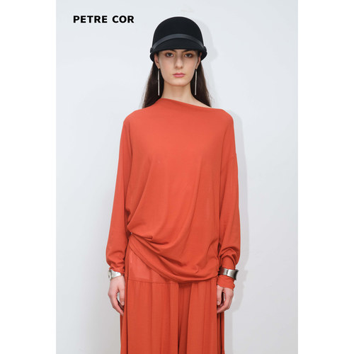 PETRECOR官方店褶裥宽松罩衫
