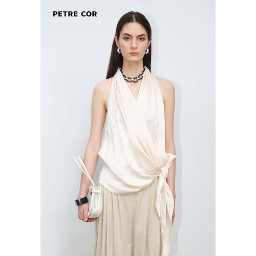 PETRECOR官方店侧腰系带上衣