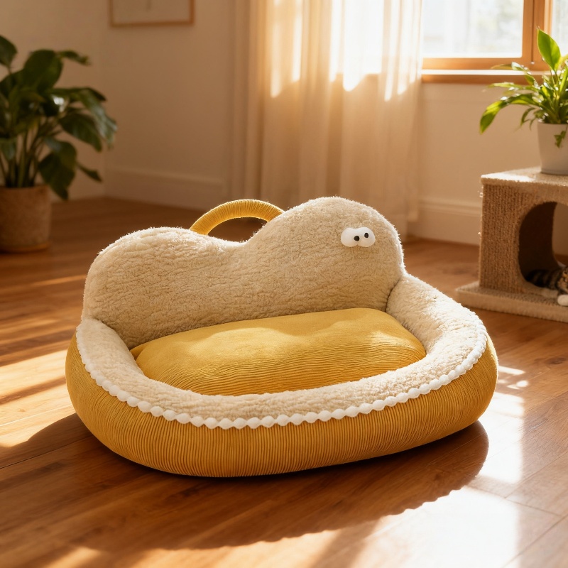 猫窝冬季保暖安全感靠背猫咪床