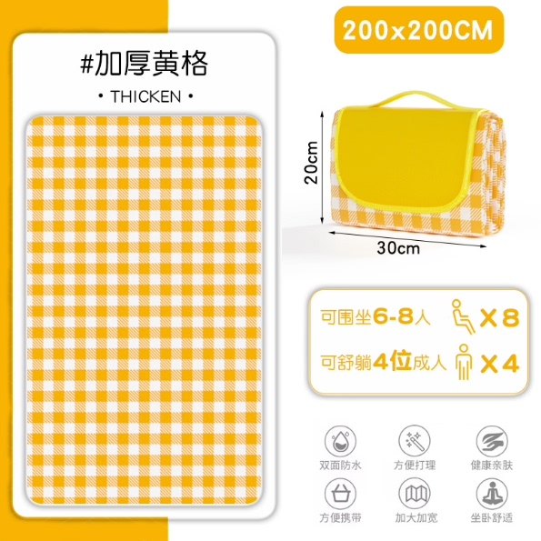 野餐垫防潮垫加厚户外野炊野营沙滩帐篷地垫防水草坪垫子便携郊游