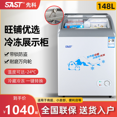 先科冰柜商用雪糕冷冻饮料小型