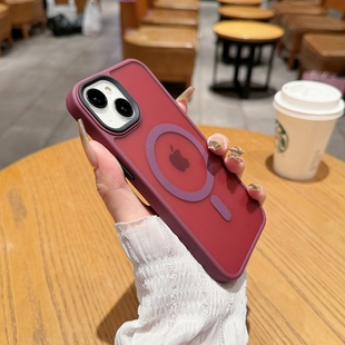 苹果15手机壳新款iphone17promax磨砂半透明13pro保护套磁吸无线充电12壳大孔14不包镜头防摔16高级感por适用