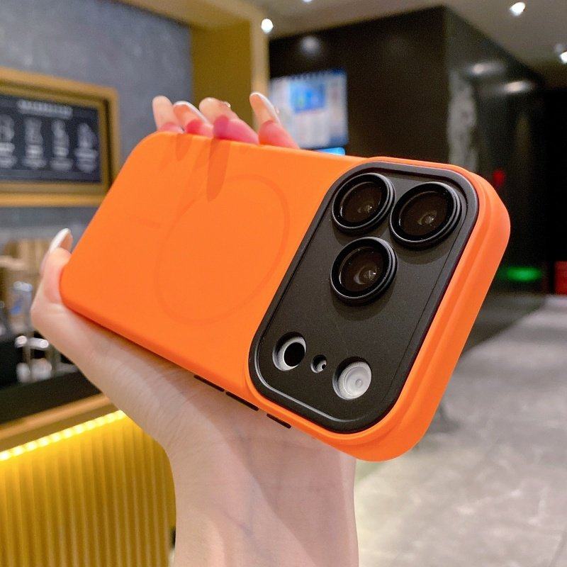 新款仿液态撞色磁吸壳适用苹果17promax手机壳iPhone16pro自带镜头膜15软边硬背14硅胶手感13全包防摔12亲肤