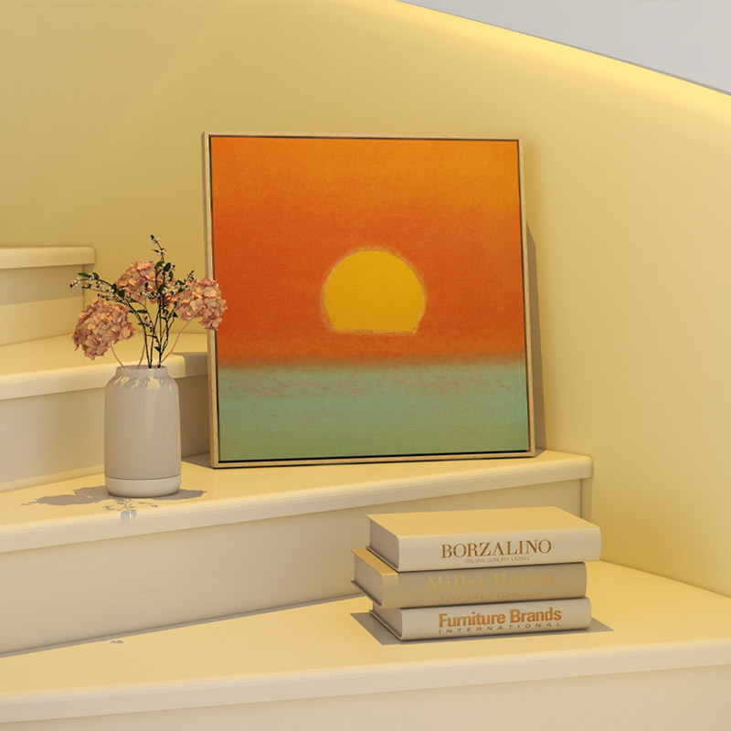 安迪沃霍尔波普风装饰画北欧ins日出日落小众画抽象简约玄关摆画