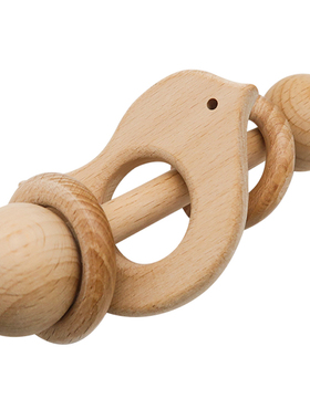 婴儿榉木咬咬乐宝宝磨牙棒牙胶宝宝防吃手神器摇铃Teething toy