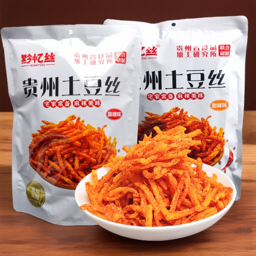 贵州特产黔忆丝麻辣干丝豆腐丝土豆丝杏鲍菇麻辣丝网红休闲小零食