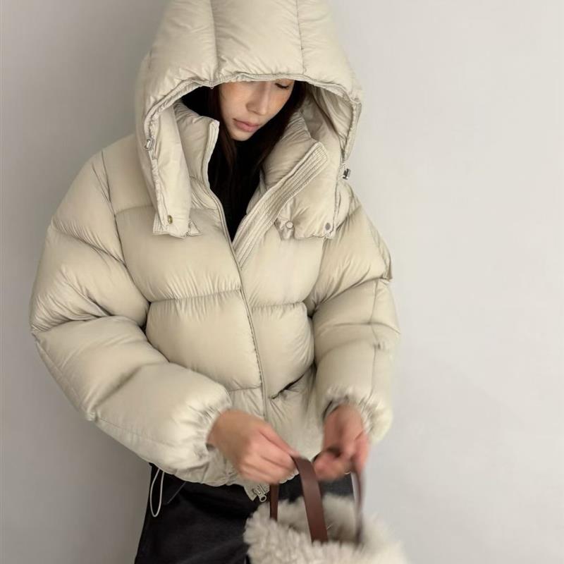 2025冬季新款新国标90白鸭绒羽绒服女云朵泡芙加厚面包服