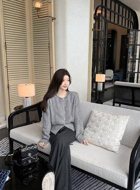 cchen陈陈 牛乳酥绒◆软糯亮丝混纺纱钉钻毛衣设计感新款上衣女