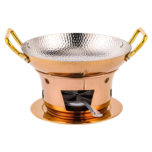 干锅锅具家用锅专用304不锈钢酒精炉酒店餐具商用高端新式锅仔炉