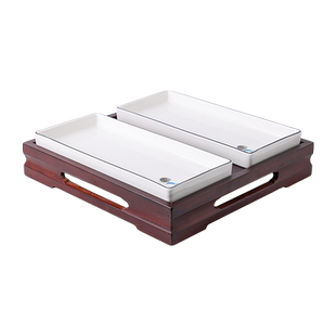 梅菜扣肉餐具长方形菜盘饭店专用盘子创意荷叶饼夹摆盘私房菜餐盘