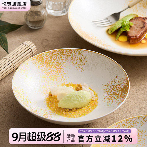 汤盘深盘高级感骨瓷会所专用菜盘