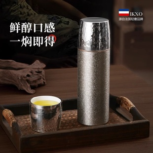 IKXO纯钛保温杯便携男女士焖茶杯茶水分离泡茶水杯车载大容量水壶