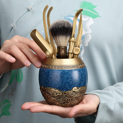 茶道六君子套装铜茶具六件套