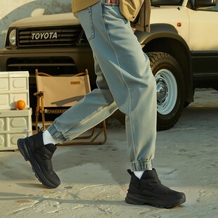 ICEPEAK艾斯匹克2025冬新男女同款休闲鞋加绒加厚雪地靴中高帮