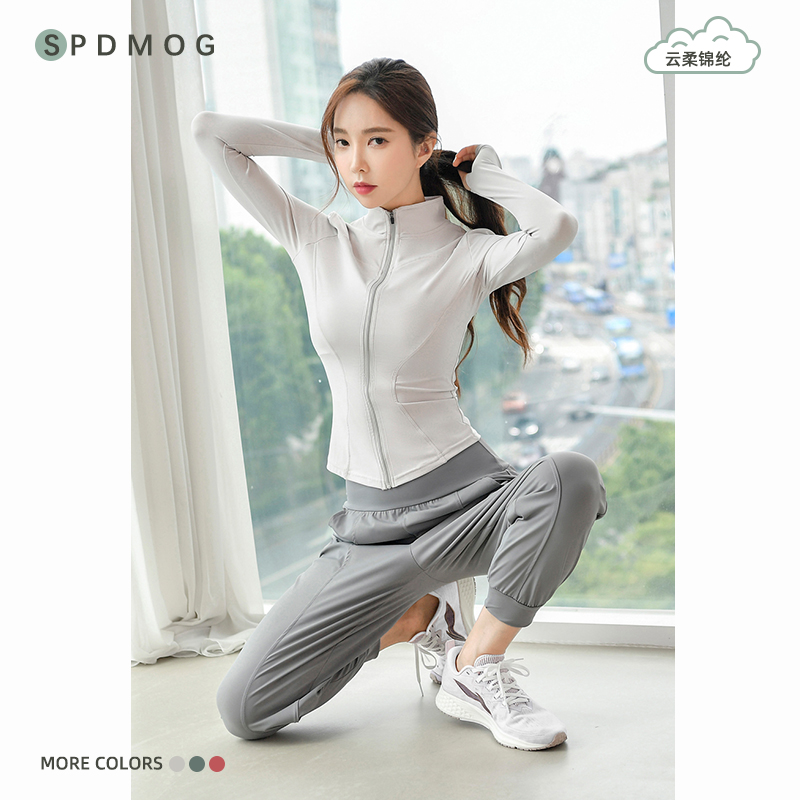 晨跑运动套装女户外打羽毛球网球骑行跑步长袖2025新款健身瑜伽服