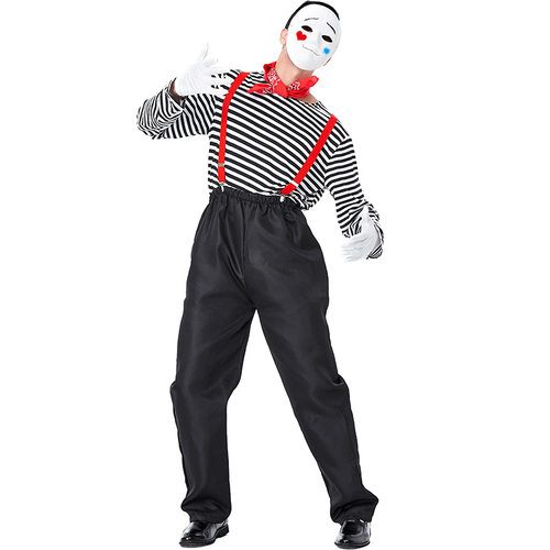 万圣节男款小丑cosplay服装卓别林滑稽默剧表演服宽松街舞演出服