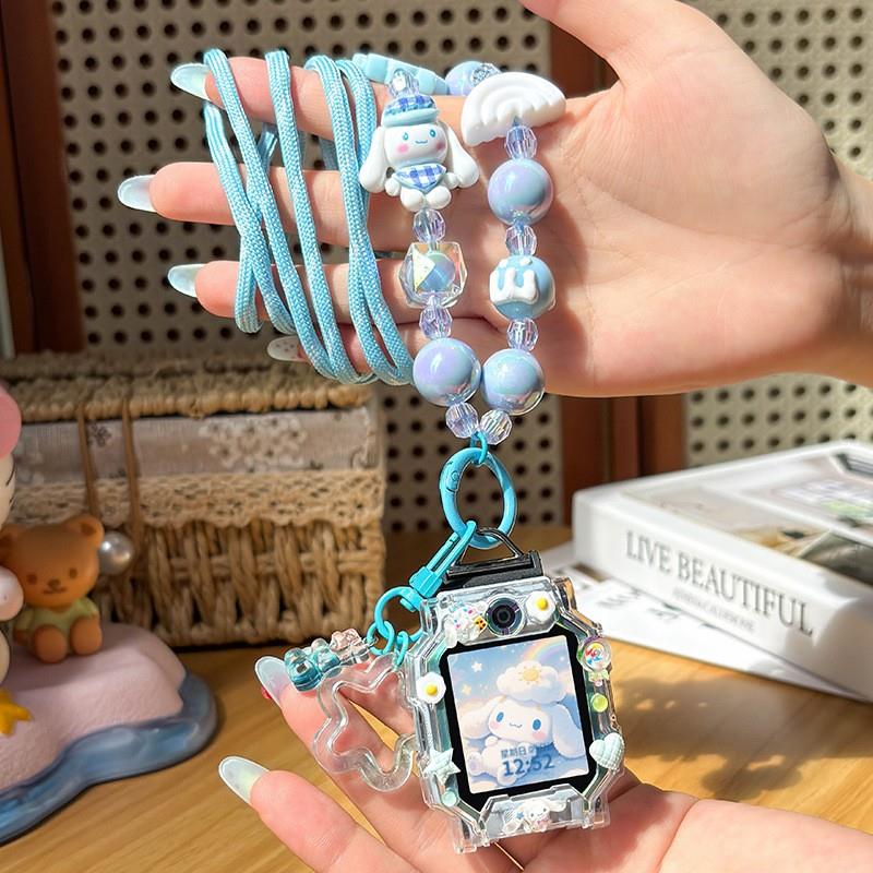 适用小天才W2223BC手表D5表带U5挂脖绳N5保护套Q3表链D3S外壳吊坠