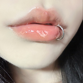 Raccon浣熊 耳骨环欧美辣妹ins穿刺饰品 卡扣 无缝素圈 钛钢唇环