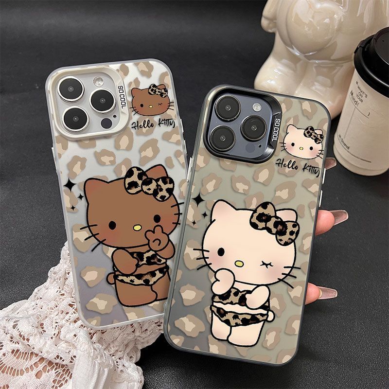 性感豹纹KT猫创意可爱防摔保护套