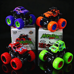 汕头澄海玩具四驱惯性越野车大脚车模型男孩小汽车橙海玩具车抗摔