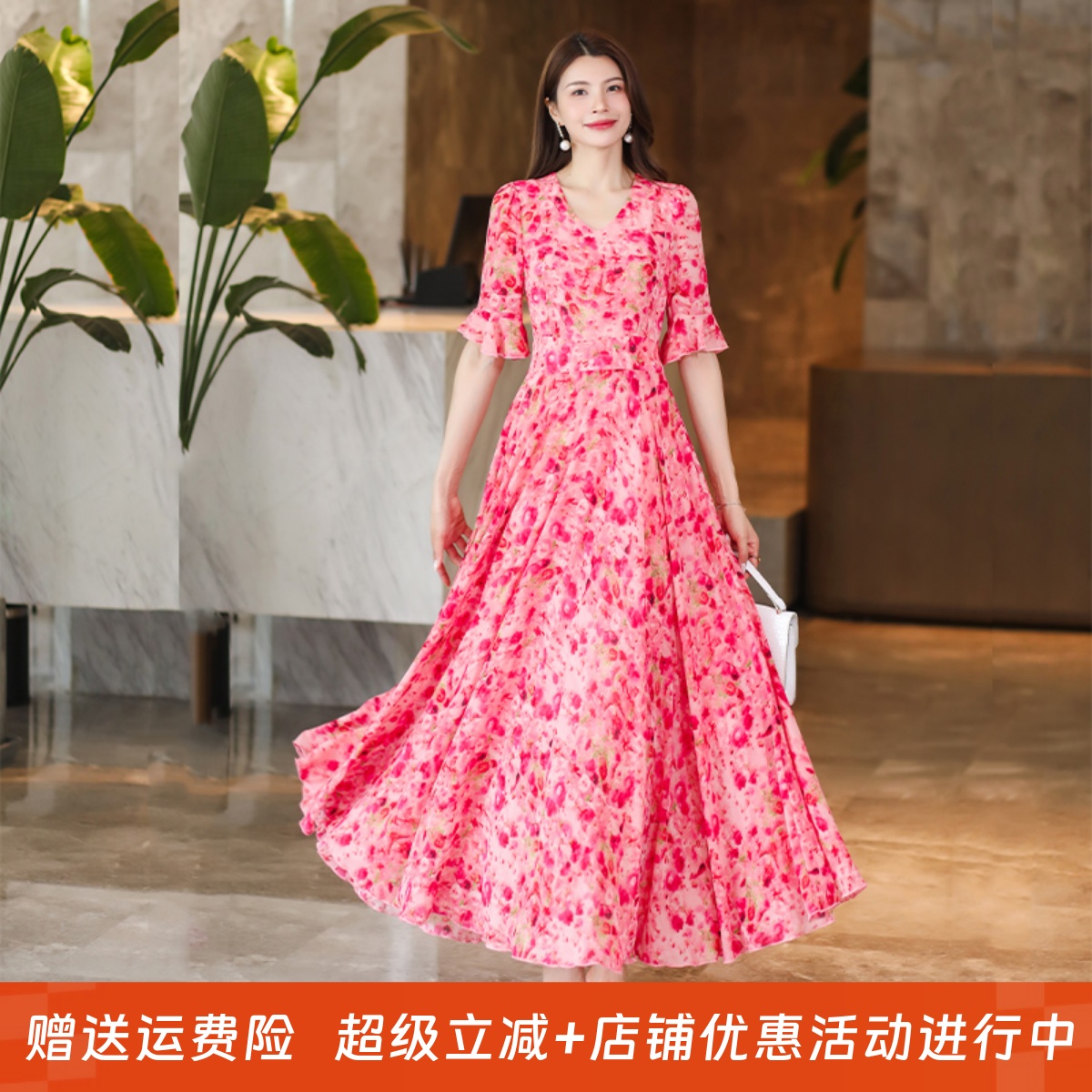 花月禾大摆裙修身版型