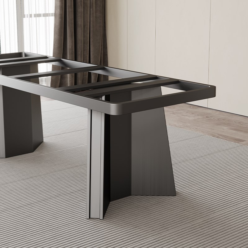 意式轻奢桌腿支架桌子腿不锈钢餐台脚岩板茶桌底座大理石办公桌脚