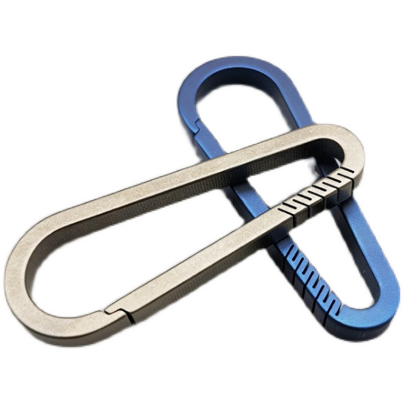 新款一体钛合金钥匙扣纯钛钥匙圈 简单超轻不生锈迷你汽车钥匙扣