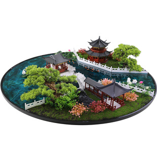 酒店饭店餐桌大圆桌转盘中间客厅摆花装饰品微Q缩园林造景仿真花