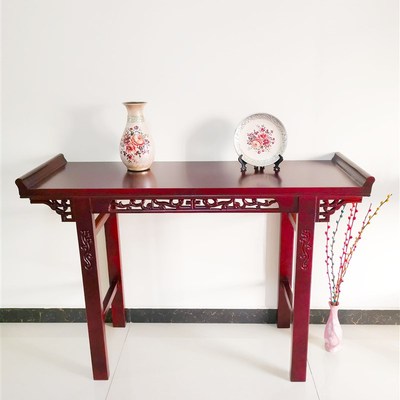 仿古供桌供台实木翘头条案香几新款中H式贡品佛台客厅家用财神桌