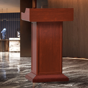 实木演讲台发言台会议室主持台领导讲话台O迎宾台餐饮酒店接待台