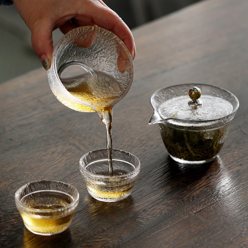 快客杯一壶二f杯旅行玻璃茶具小套装户外便携式随身喝茶装备泡茶