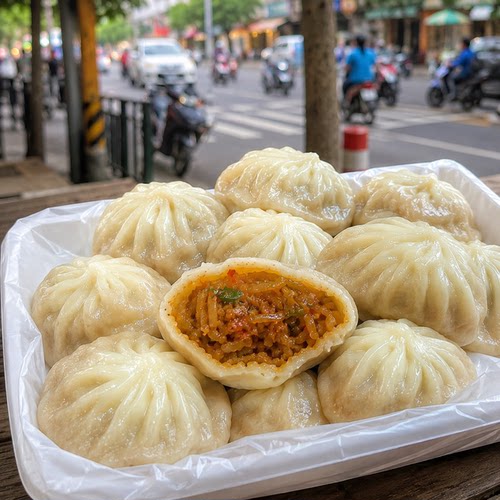 香辣粉丝薄皮锅贴速冻早餐包点
