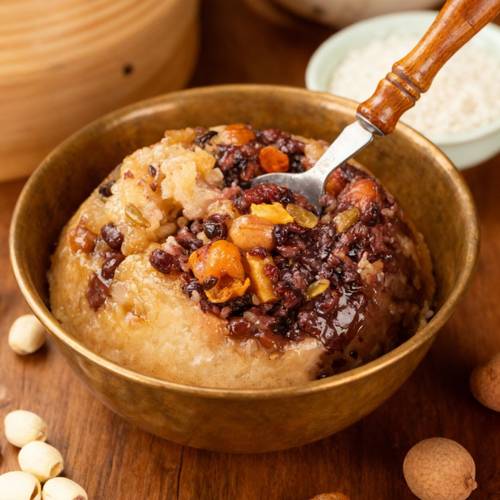 速热香甜八宝米饭夜宵充饥