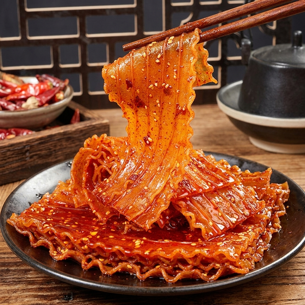 【开袋即食】素牛蹄筋辣条丝丝入味筋道有嚼劲追剧搭子健康辣片