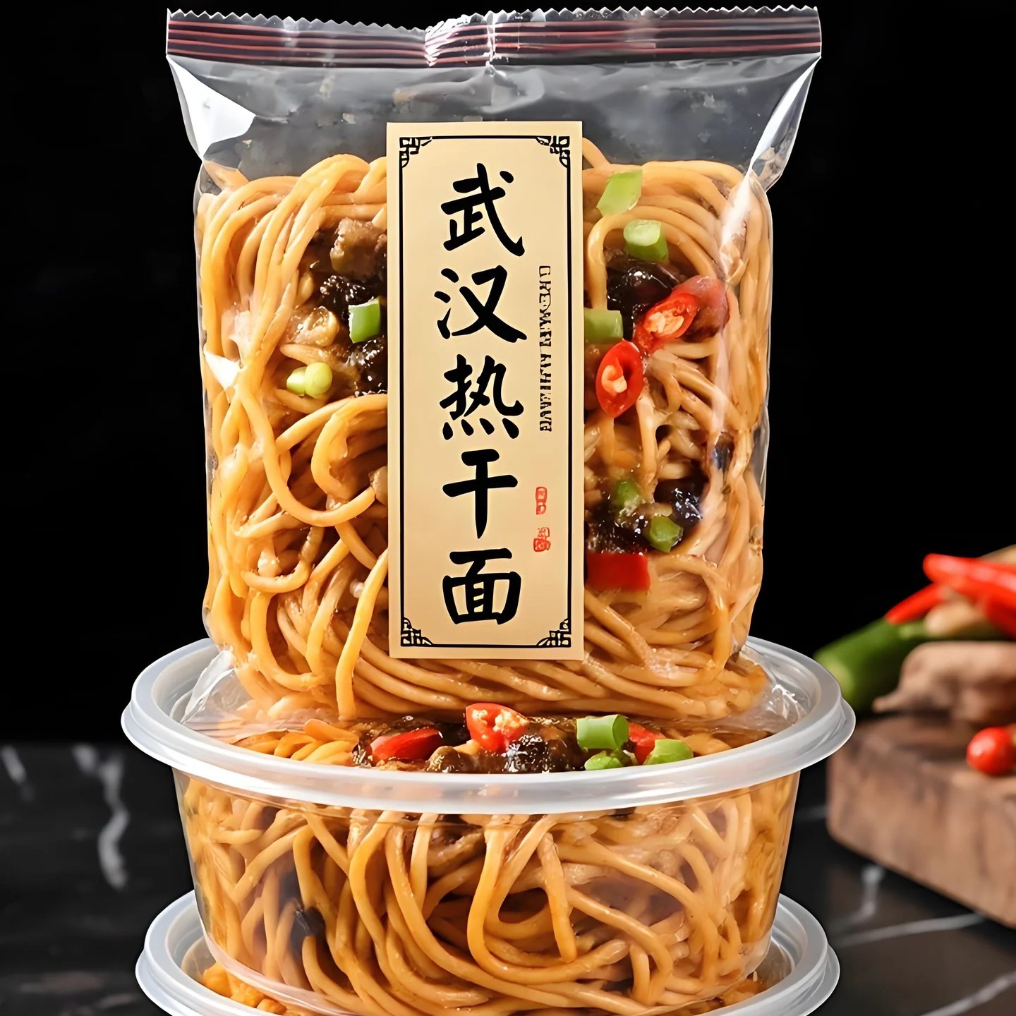 武汉风味速食热干面加热即食