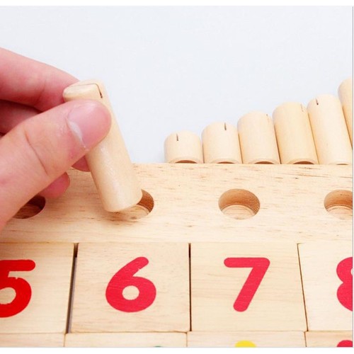 木质教学对数板MB03 儿童早教彩虹甜甜圈 3-6岁益智早教教具0CE35