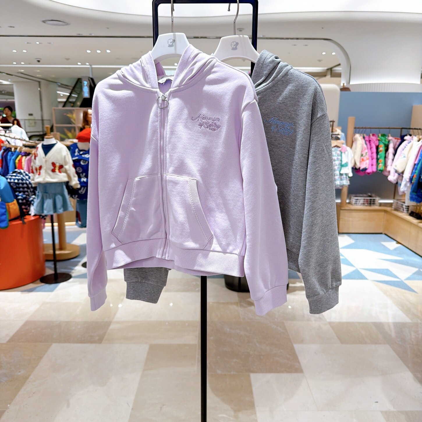 NEPA韩国代购专柜童装2026春季女童卫衣式连帽休闲外套舒适上衣