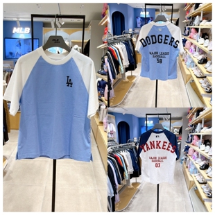 凉感~MLB韩国代购童装潮牌26夏季男童时尚拼接款T恤短袖上衣舒适