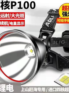 德国进口头灯超亮强光手电筒可充电头戴式野外矿灯led夜钓灯家用