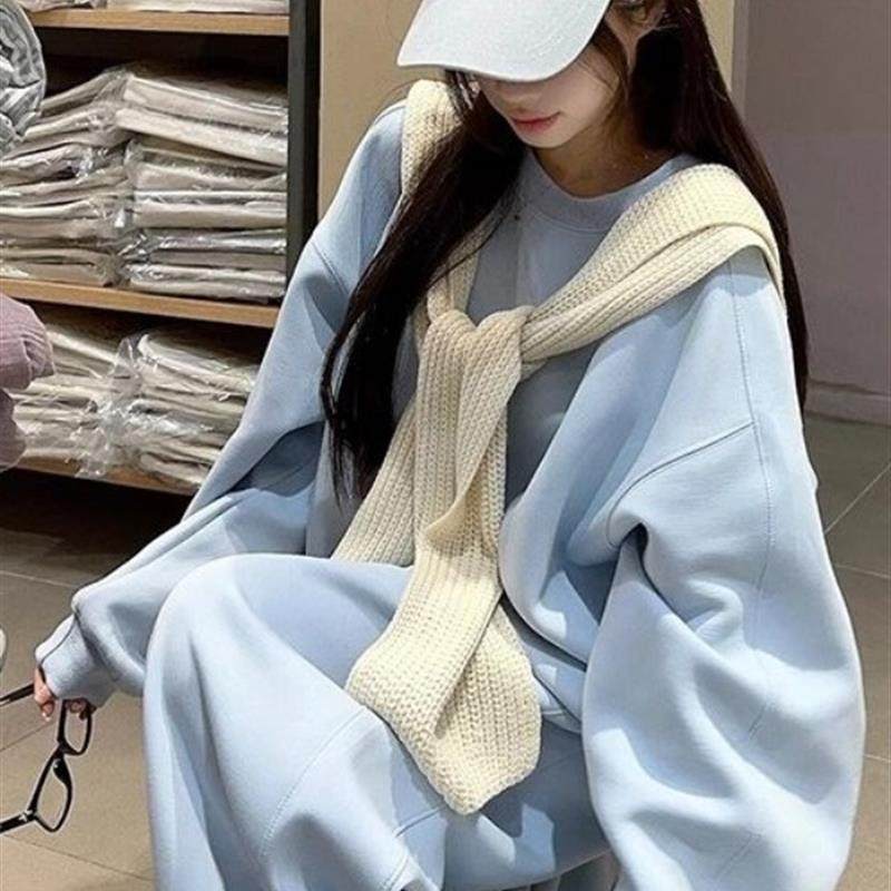 oversize休闲运动套装秋冬慵懒宽松显瘦炸街卫衣阔腿裤运动两件套,女装/女士精品,时尚套装,淘宝优惠券,粉丝福利购,淘宝优惠卷