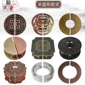 玻璃祥云实酒店木门大门仿古门把手半圆形定制logo新中式拉手