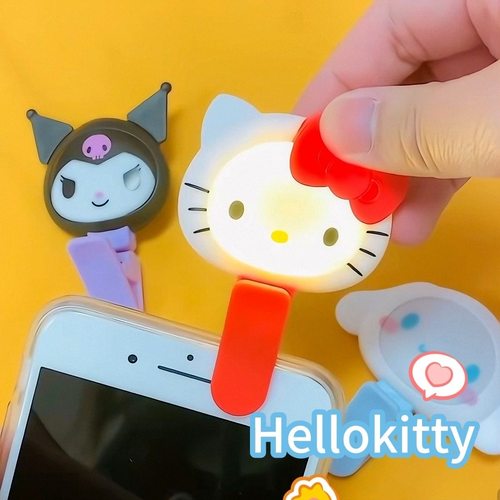 三丽鸥KT猫Hellokitty手机拍照补光灯自拍打光迷你便携式美颜灯
