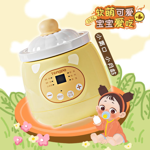 婴儿辅食锅宝宝小电炖锅粥饭炖汤全自动陶瓷迷你BB煲燕窝炖盅