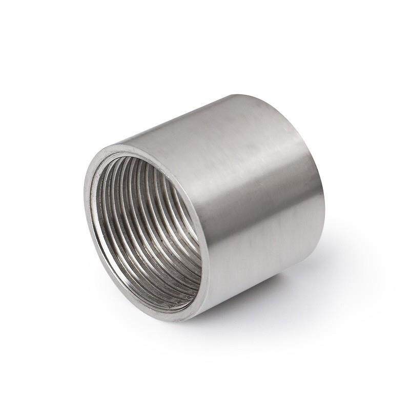 304不锈钢高压管内丝316加厚g螺纹直接头英制pt螺纹2分4分1寸防爆