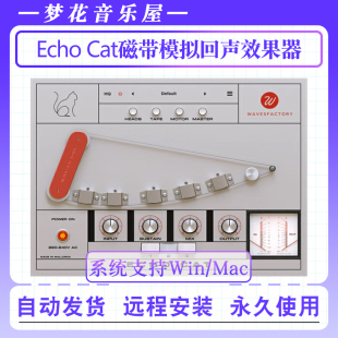 Wavesfactory Echo Cat-磁带模拟回声延迟效果器混音插件WIN/MAC