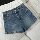 小个子显瘦百搭包臀热裤 拉夏贝尔复古牛仔短裤 美式 2026新款 女夏季