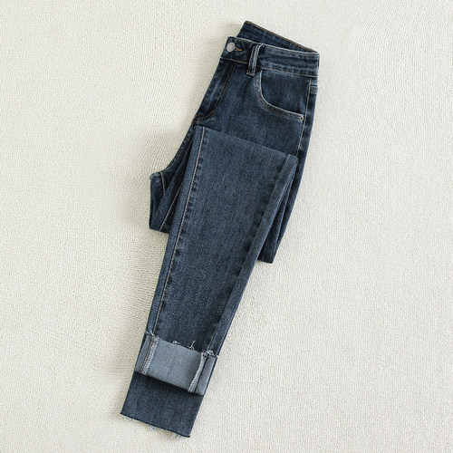 拉夏贝尔蓝灰显瘦时尚秋爆款紧身