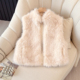 叠穿保暖背心马夹外搭上衣 马甲外套女韩版 拉夏贝尔新款 羊羔毛无袖