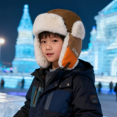 哈尔滨防寒帽子儿童东北雪乡护耳雷锋帽风雪帽冰雪大世界旅游装备